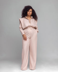 Pré commande - Top et pantalon "otéliotchikou" Beige