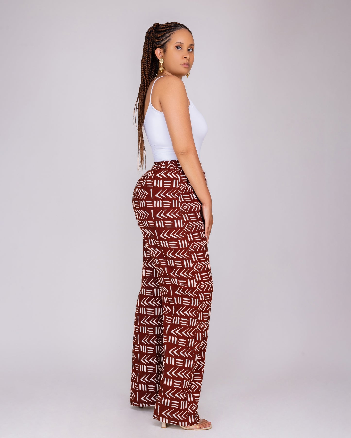 Pantalon bogolan marron Amina