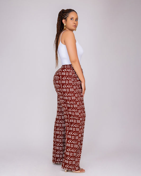 Pantalon bogolan marron Amina