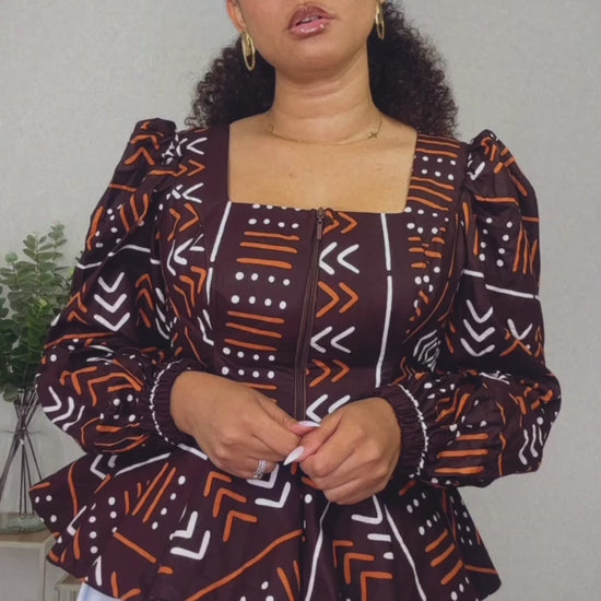 top stretch en wax, top en pagne, haut en wax, maintien de poitrine 