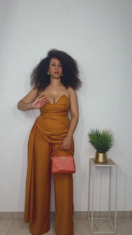 Pré commande Bustier et pantalon "Bawonlon" orange