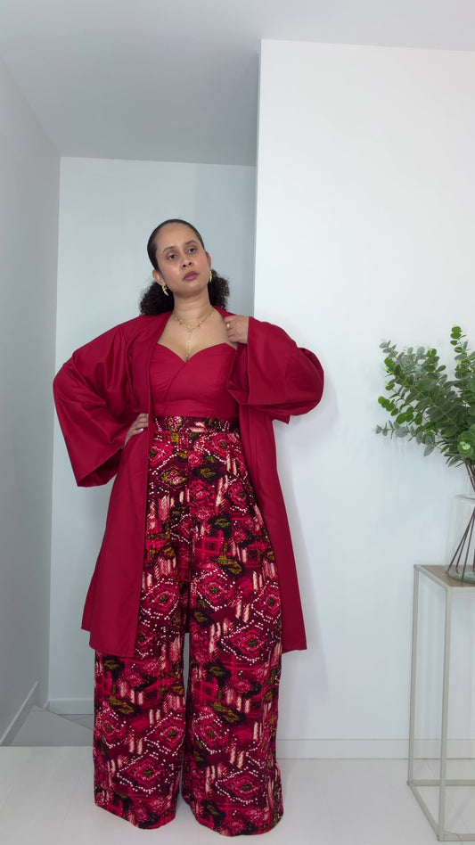 Ensemble 3 pièces "Sonaninéna" Rouge