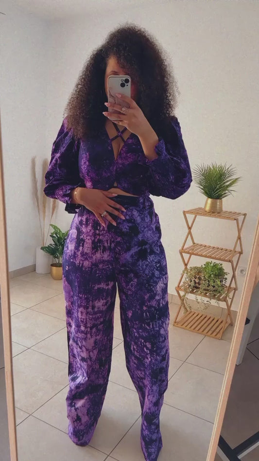 Ensemble top et pantalon Bawonlon