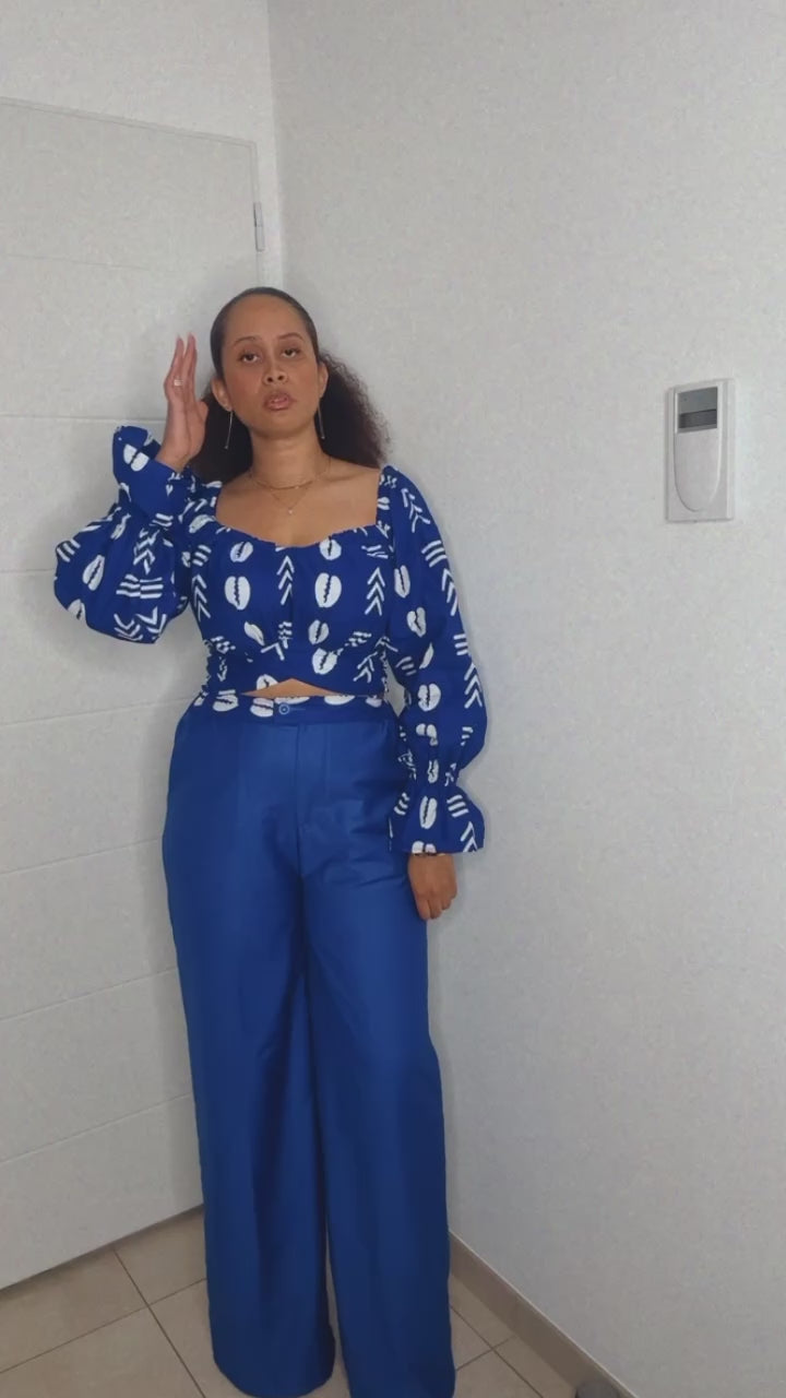 Top et pantalon Okowawa bleu