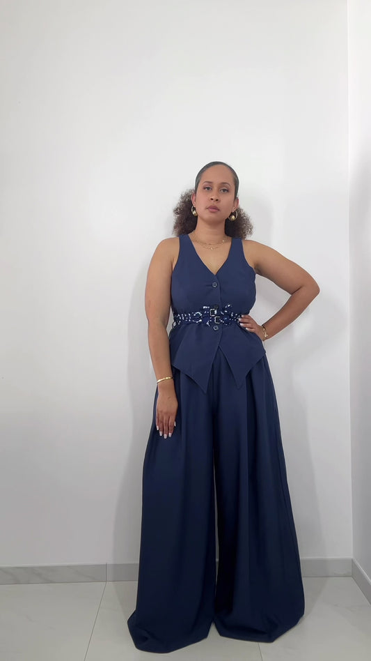 Pré commande - Gilet et pantalon "Wlon owazonwlolié" Bleu