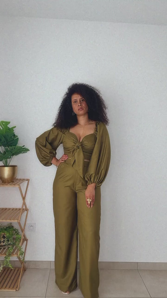 Pré commande - Top et pantalon Wlon onani Kaki