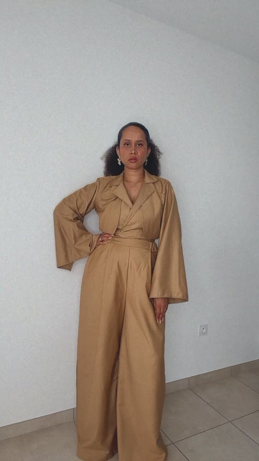 Top et pantalon Wlon oléliana nude