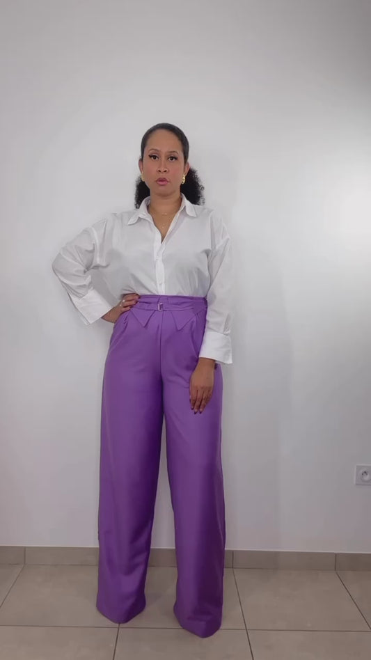 Pantalon violet "Wlontèmlè"