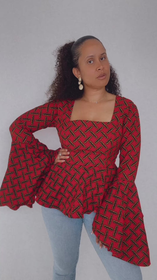 Pré commande - Top stretch "Gnoukli" rouge