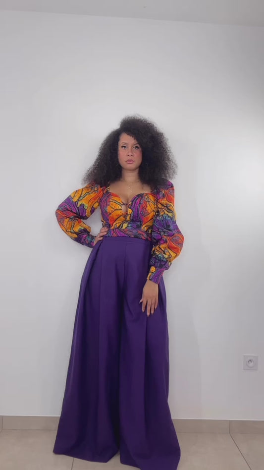 Top et pantalon violet "Bawonlon"