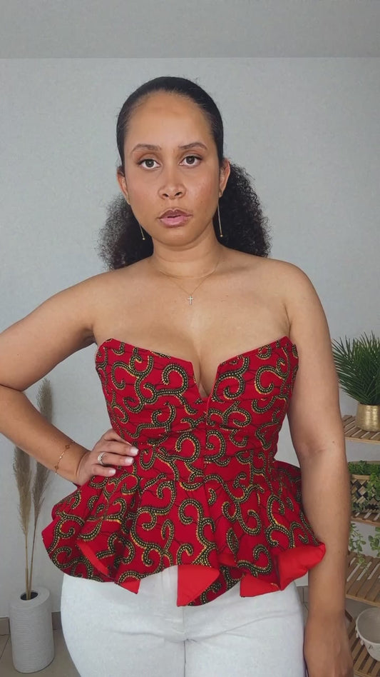 Bustier conseillé rouge