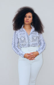 Chemise Bogolan blanc