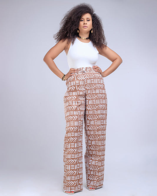 Pantalon bogolan camel